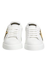 Dolce & Gabbana White Crown Patch Portofino Men Sneakers Shoes